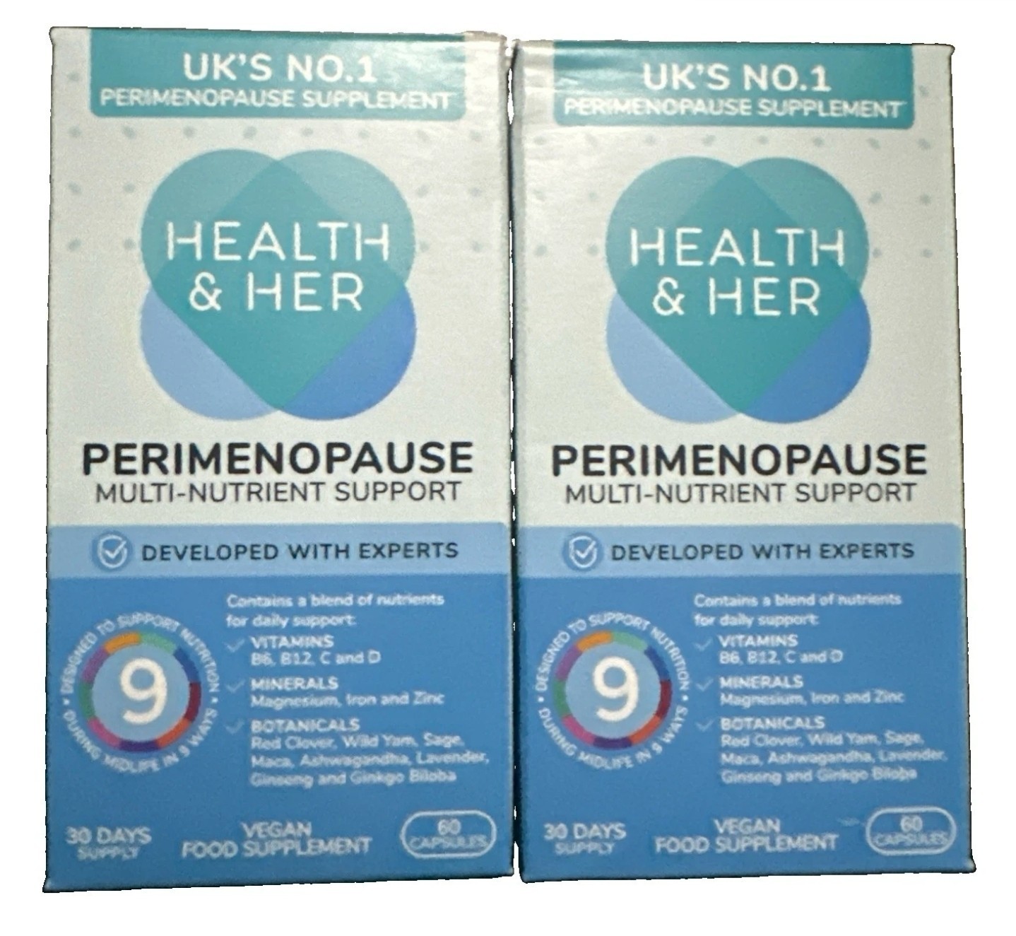 Health & Her Perimenopause Food Supplement 60 Capsules Hormone Balance Support - Image 3