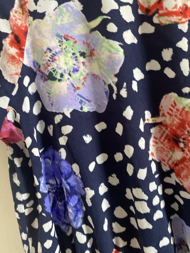 Red Herring Short Sleeve Knee Length Floral Print Dress Size UK 16 - Picture 5 of 7