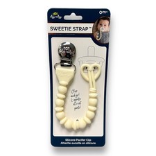 NEW Itzy Ritzy Sweetie Strap Buttercream Braided Silicone Pacifier Clip