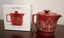 Tea Forte Terra Stoneware Teapot with Infuser & Lid Frank Lloyd Wright NEW MCM