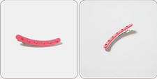 NWT Chunks Hair Barrette/Clip Large Alligator Pink With Rhinestones