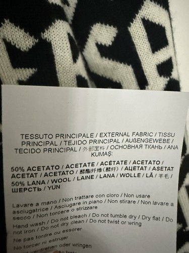 Jersey Versace Jeans Couture Hombre Blanco y Negro Talla L Nuevo Con Etiquetas - Imagen 7 de 8
