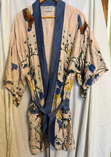 One Hundred Stars Meadow Hummingbird Short Gown Robe Duster Belt Boho Rococo