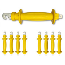 8 Pack Electric Fence Rubber Gate, Electric Fence Spring Handles, Insulated Plas