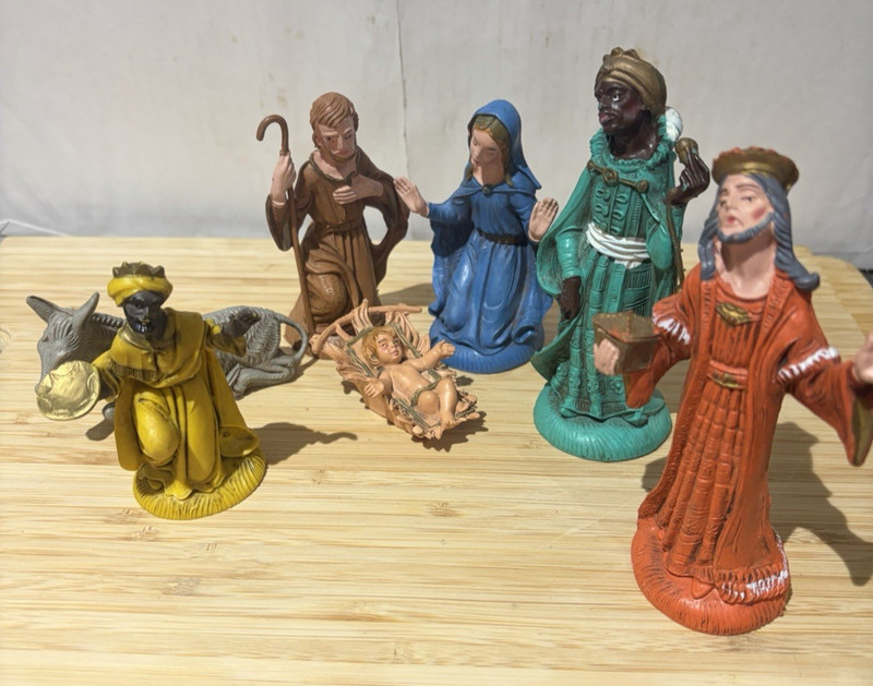Vintage   Fontanini nativity figures made in Italy Lot of 7