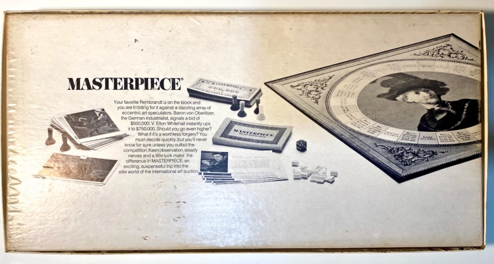 Juego de mesa vintage de la subasta de arte Parker Bros. 1970 obra maestra nueva caja abierta Foto 4 de 4