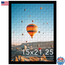 JCJMY 15x21.25 Black Wall Hanging Picture Frame for Posters Photos Puzzles