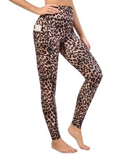 Womens Fitness Leggings Two Side Pocket Ladies Gym High Waist Stretch Yoga Pants