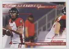 2023 Upper Deck CFL CFL Greatness Exclusives 14/100 Jeremiah Masoli #CG-JM 8vd