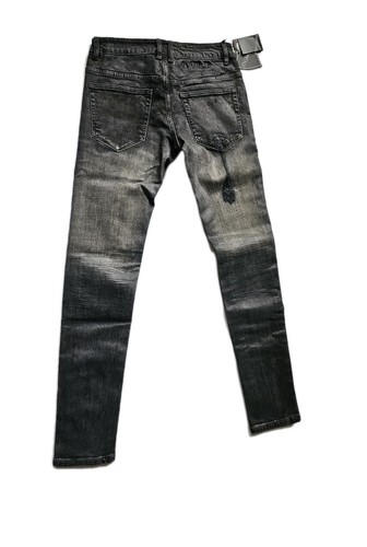 Designer En Noir Men's Black Wax Coated Skinny Fit Denim Jeans Sz 28 W X 31 Nwt - Picture 3 of 16