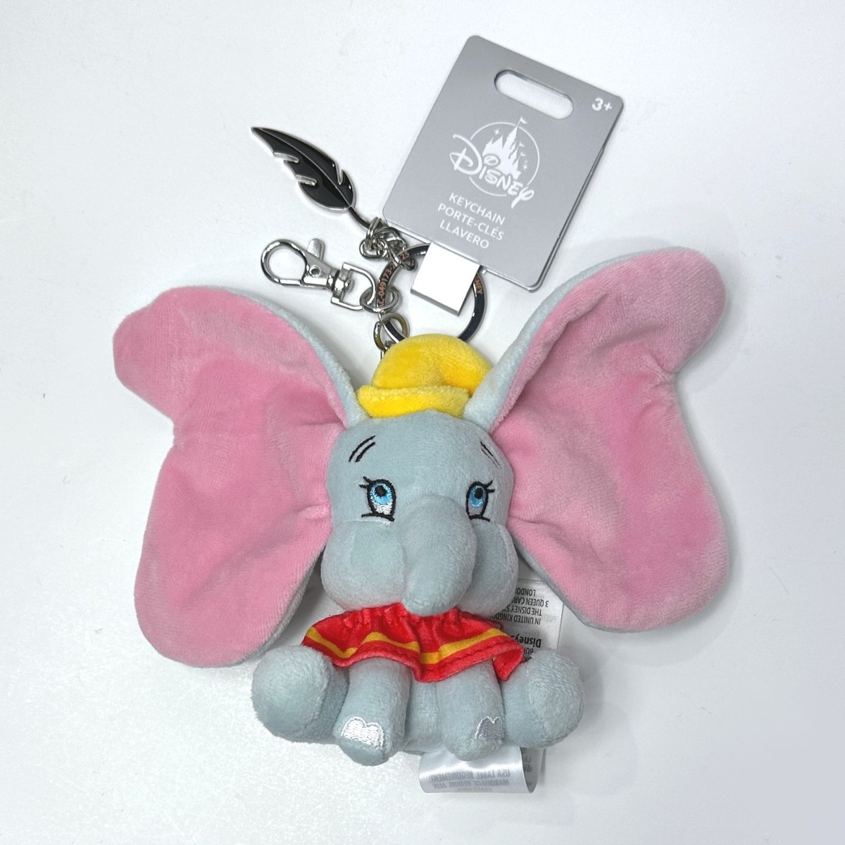 Disney Parks Dumbo Plush with Feather Keychain Bag Charm | eBay