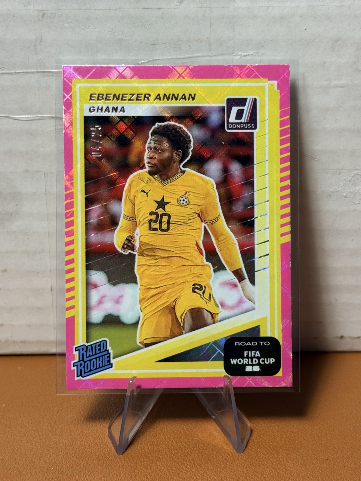 Donruss 2025-26 Road to FIFA World Cup Ebenezer Annan #210 /25 PINK