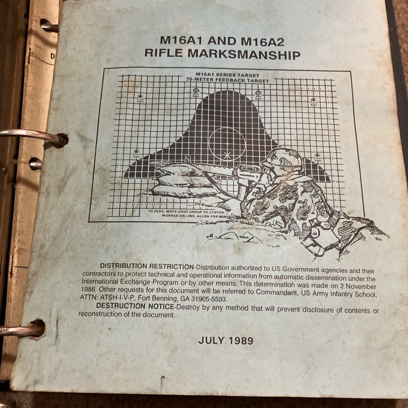 1989 M16A1 & M16A2 RIFLE MARKSMANSHIP FIELD MANUA L NO. 23-9, Army