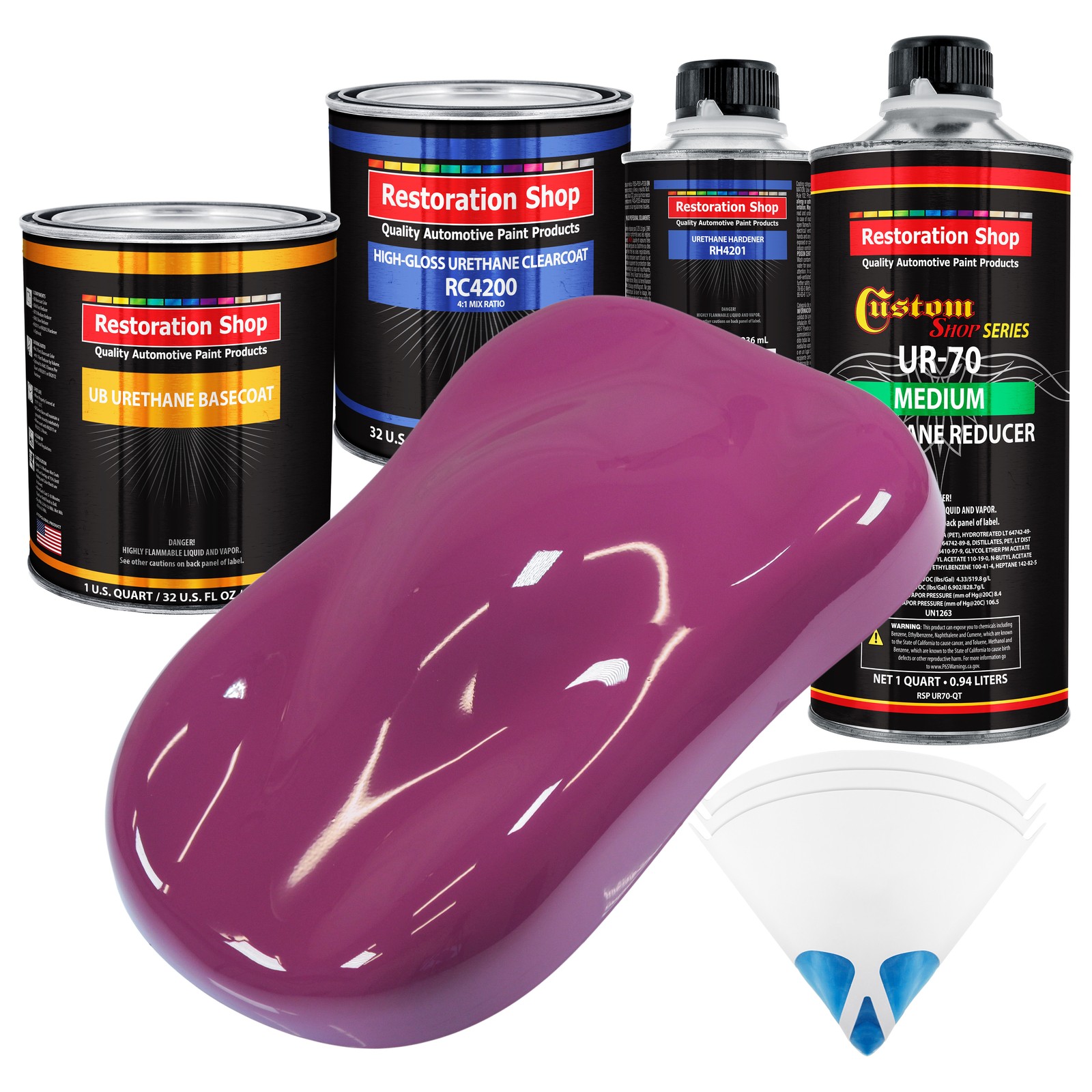 Magenta Quart URETHANE BASECOAT CLEARCOAT Car Auto Body Paint Kit