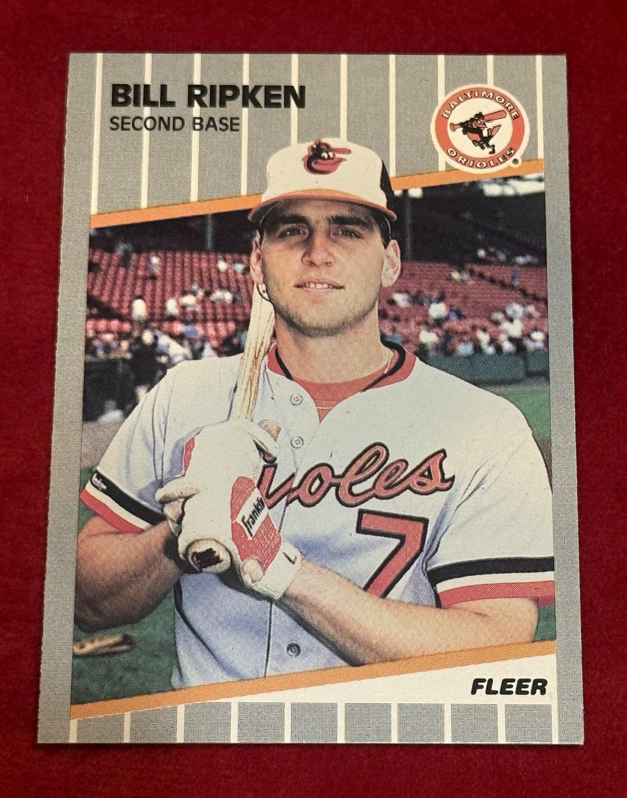 1989 Fleer Bill Ripken #616 Black Scribble Error Card Baltimore Orioles