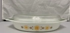 Vintage Pyrex Town & Country 1.5 Quart Divided Casserole Dish With Lid