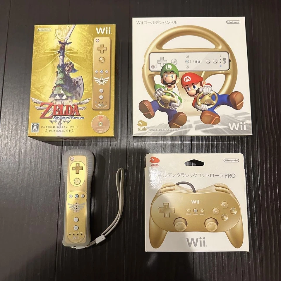 The Legend of Zelda: Skyward Sword Controller Mariokart Gold Handle for Wii New - Image 2 of 4