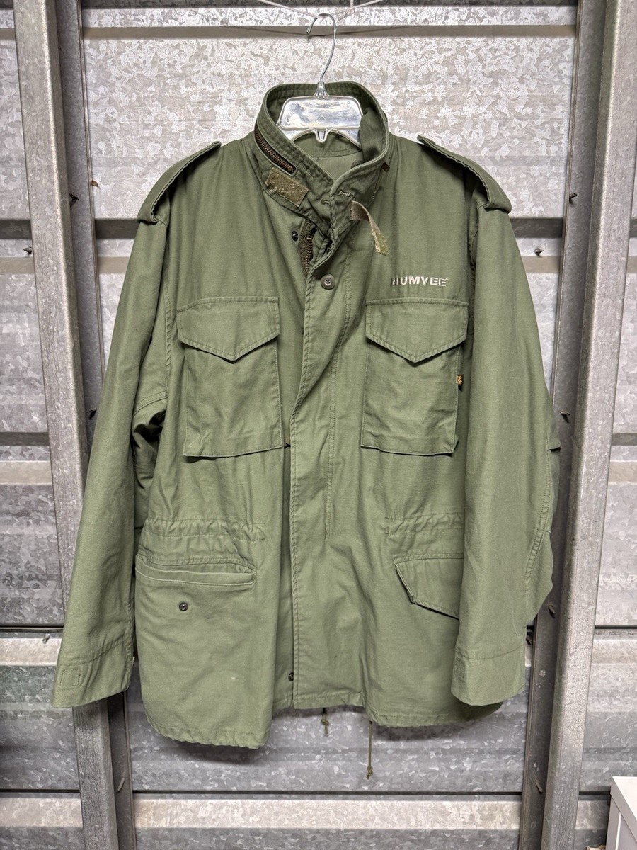 Vintage Alpha Industries M-65 Field Coat Mens Large Military