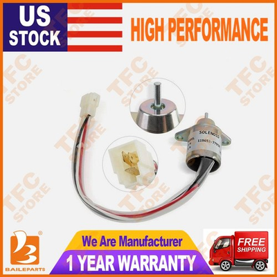 #ad #ad Fuel Shut Off Solenoid Valve For Yanmar 3TNE84 3TNE88 4TNE84 Engine 119653 77950 $18.99