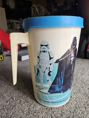 Star Wars 12 oz Plastic Travel Mug w/ Lid Darth Vader R2-D2 Stormtrooper