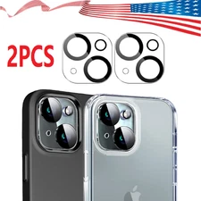 2 Pcs For iPhone 14 /14 Plus Camera Protector Tempered Glass Camera Lens Cover