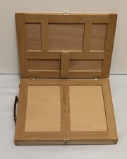 New Art Supply Wooden Storage Box Fold Up Drawing Easel Paint Sketch Pallet