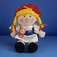 Rare Vintage Animal Fair American Airlines Doll Felt Heidi Blonde Swiss German