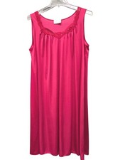 Shadowline Womens Vintage Red peignoir set nightgown robe nylon sleepwear Sm/Med
