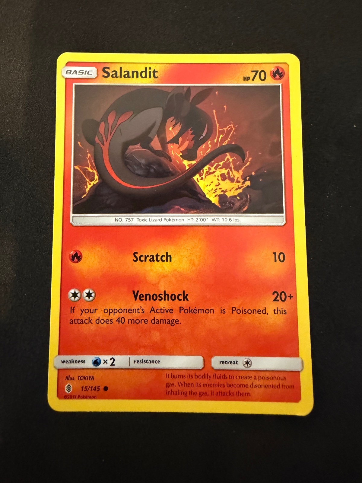 Salandit 15/145 Common Guardians Rising Pokemon Near Mint