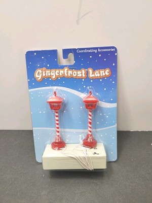 Christmas Village Light Up Street Lamps Greenbrier Gingerfrost Lane. Sealed!