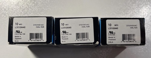 3X Supco Linebacker Oval Run Capacitor LCR10X440 10 UF 370/440 Volts HVAC Motors - Picture 2 of 3