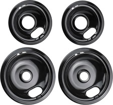 Juego de cuencos de goteo quemador 6" W10290353 8" W10290350 para Whirlpool Amana Crosley