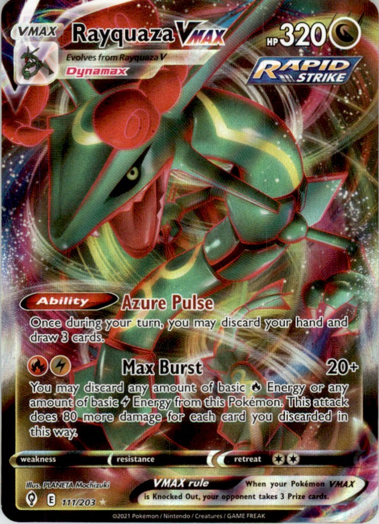 2021 Pokemon Sword & Shield - Evolving Skies #111 Rayquaza VMAX