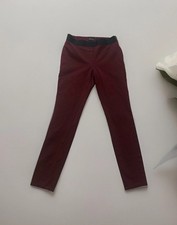 White House Black Market The Legging Burgundy Stretch Slimming Pants Size 4 Zip