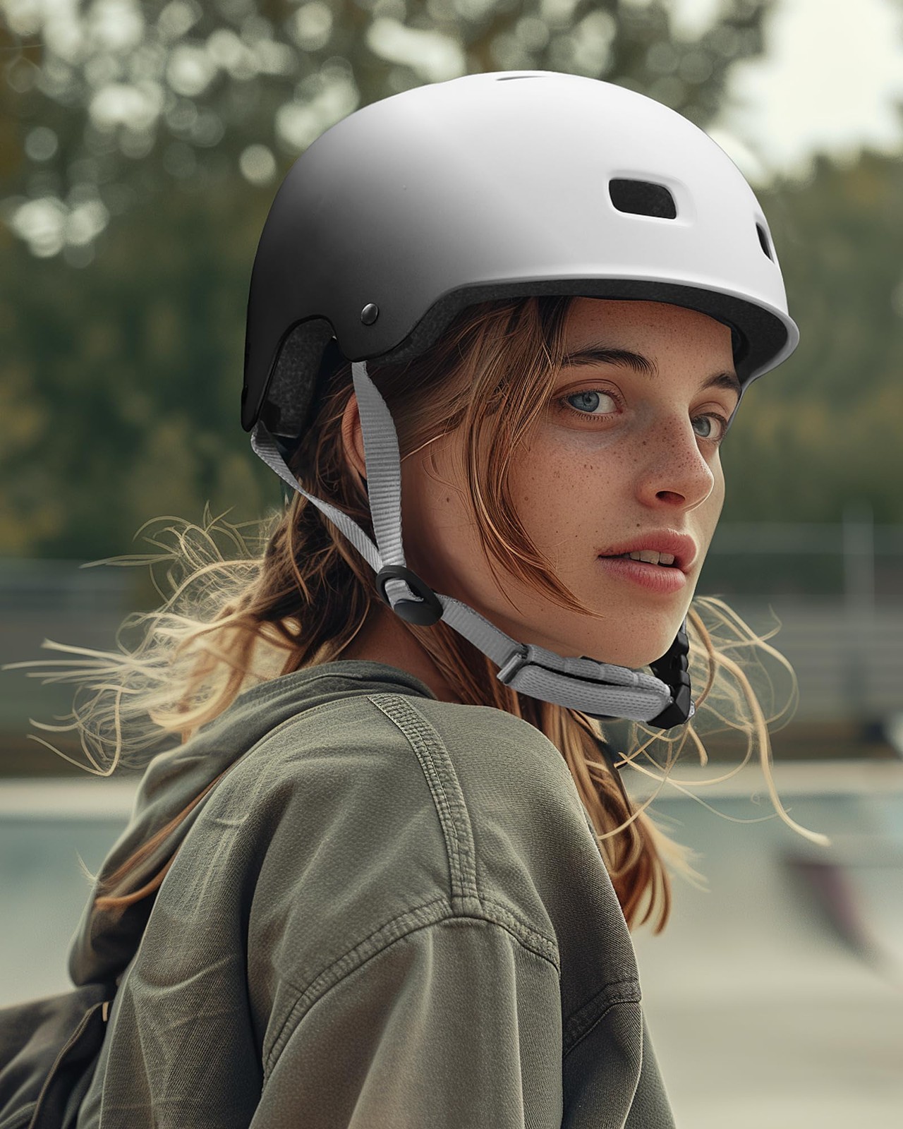 OutdoorMaster Skateboard Cycling Helmet - Two Removable Liners Ventilation