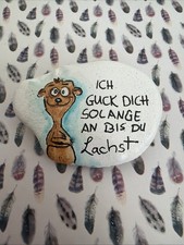 Handbemalter Naturstein Ostsee Ostern Geschenk Motivation Lustig Erdmännchen