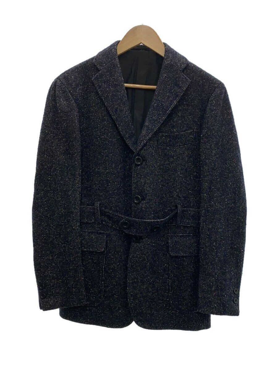shéller collarress wool middle coat/0001 Heller's Cafe Tailored Jacket 44 Wool Navy Total Pattern