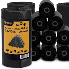 400x Hundekotbeutel Gassi Beutel Hundebeutel Hunde Kotbeutel Hundet&uuml;ten Schwarz