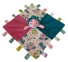 Taggies Aroar-A-Saurus Pink Triceratops Dinosaur Baby Security Blanket Lovey