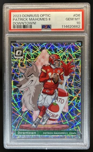 2023 Panini Donruss Optic Patrick Mahomes II Downtown! SSP #D-6 Chiefs PSA 10