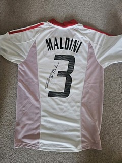 Maldini AC Milan Champions League 2003 Signed Shirt (NO COA)