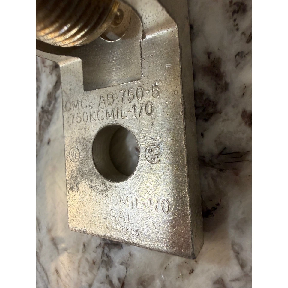 CMC AB-750-5 750KCMIL-1/0 CU9AL Connector Lug Electrical Terminal Aluminum - Image 3 of 4