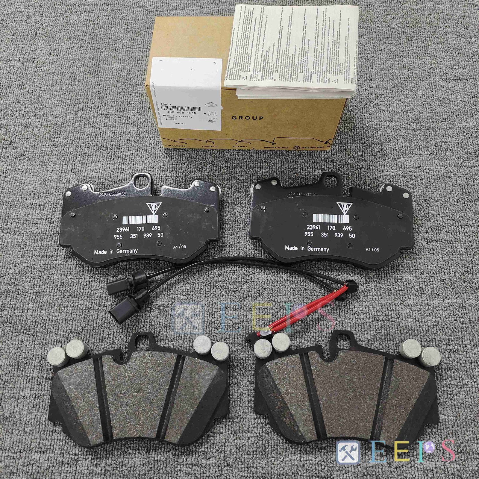 Fit Lamborghini Huracan 5.2 Front Brake Pad Kit With Sensor 18-20 4S0698151M