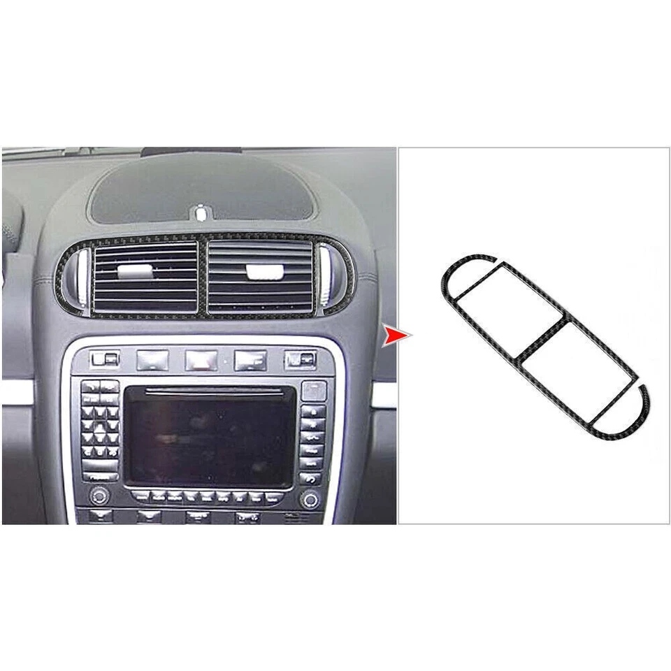 Guarnição de tampa de fibra de carbono 2003-2010 para tomada de ventilação central Porsche Cayenne - Imagem 4 de 4