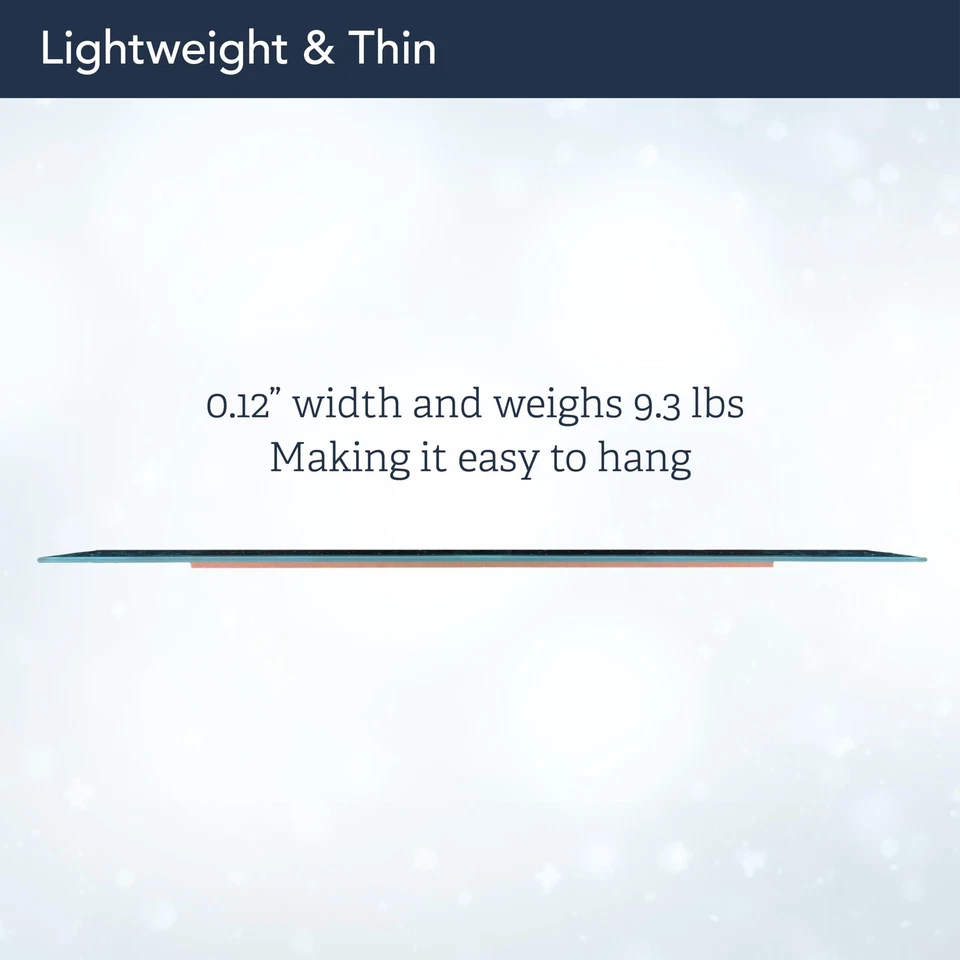 Espejo de pared con estampado de azulejos negros de caña para dormitorio - tocador rectangular sin marco... Foto 4 de 4