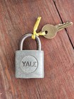 Vintage Yale Padlock with Key Mid Century Working Lock Industrial Metal Lock — photo 1