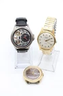 F x 3 Vintage Gents Automatic Wristwatches Working Inc Ramona, Timex, Etc