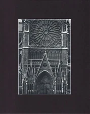 8X10" Matted Print Picture Gothic Art Cathedral Notre-Dame, Paris, 1245