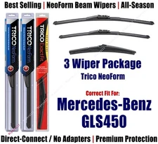 3 Pack Wipers Front & Rear NeoForm 2017+ Mercedes-Benz GLS450 162515/2213/12J