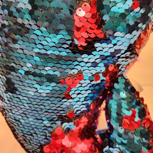 Six Flags 16" Sequin Bunny Mermaid Plush fidget fabric - Picture 5 of 19